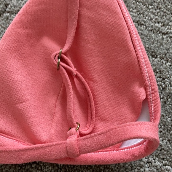 Lucky Brand Suede With Me Bikini Top Pink - Picture 9 of 10